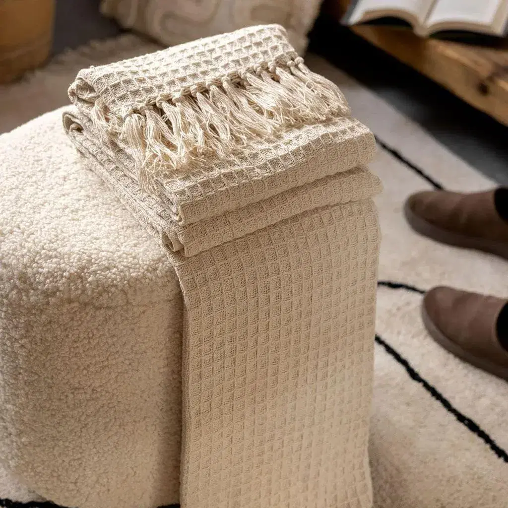 Knitted Cotton 3 Seater Sofa Throw- 50x60inch - View 1