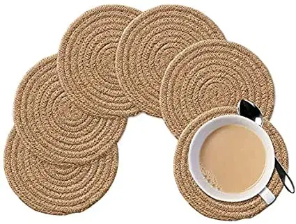 JUTE TABLE PLACEMATS 25CM-PACK OF 4 - View 1