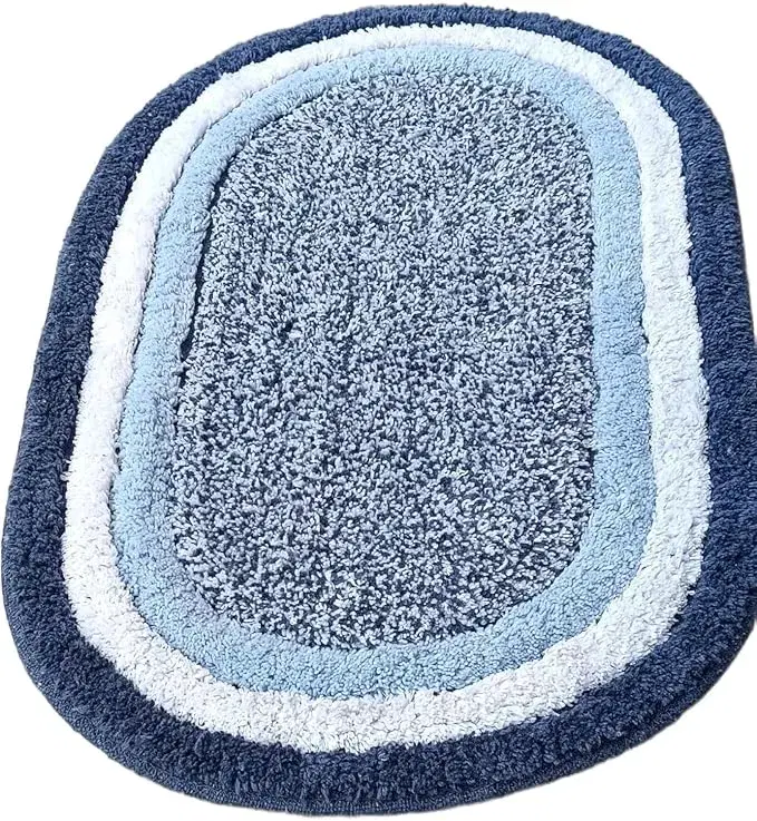 Cotton Oval Bathroom Mat | Set of 2-40x60 cm - View 3